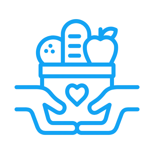 Charity icon – one meal donated for each 5-star review