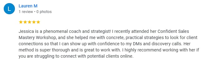 Review - Working with Jessica Paxton - Business Idea Coach For Moms