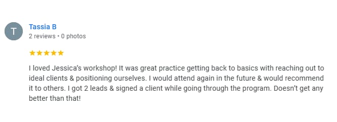 Review - Working with Jessica Paxton - Business Idea Coach For Moms