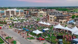 Aerial view of Beaverdale with tree-lined streets and red brick homes