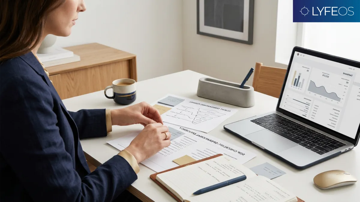 woman working in the business operations