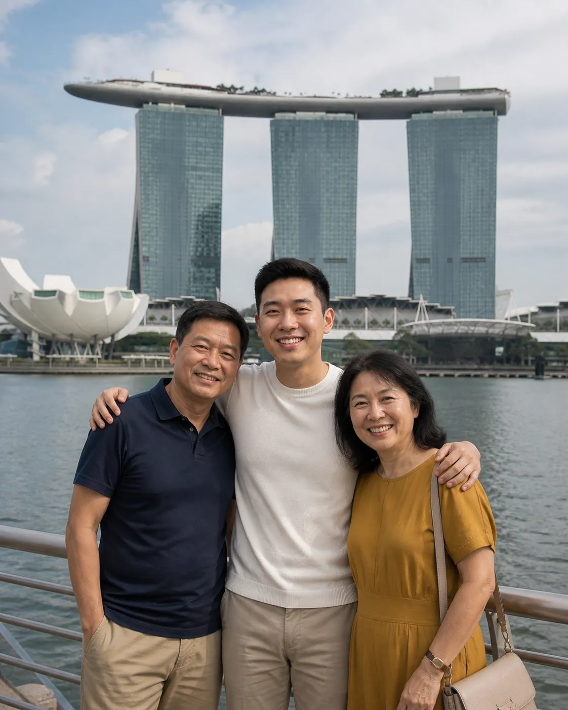 Singapore Skyline with Professional Executives