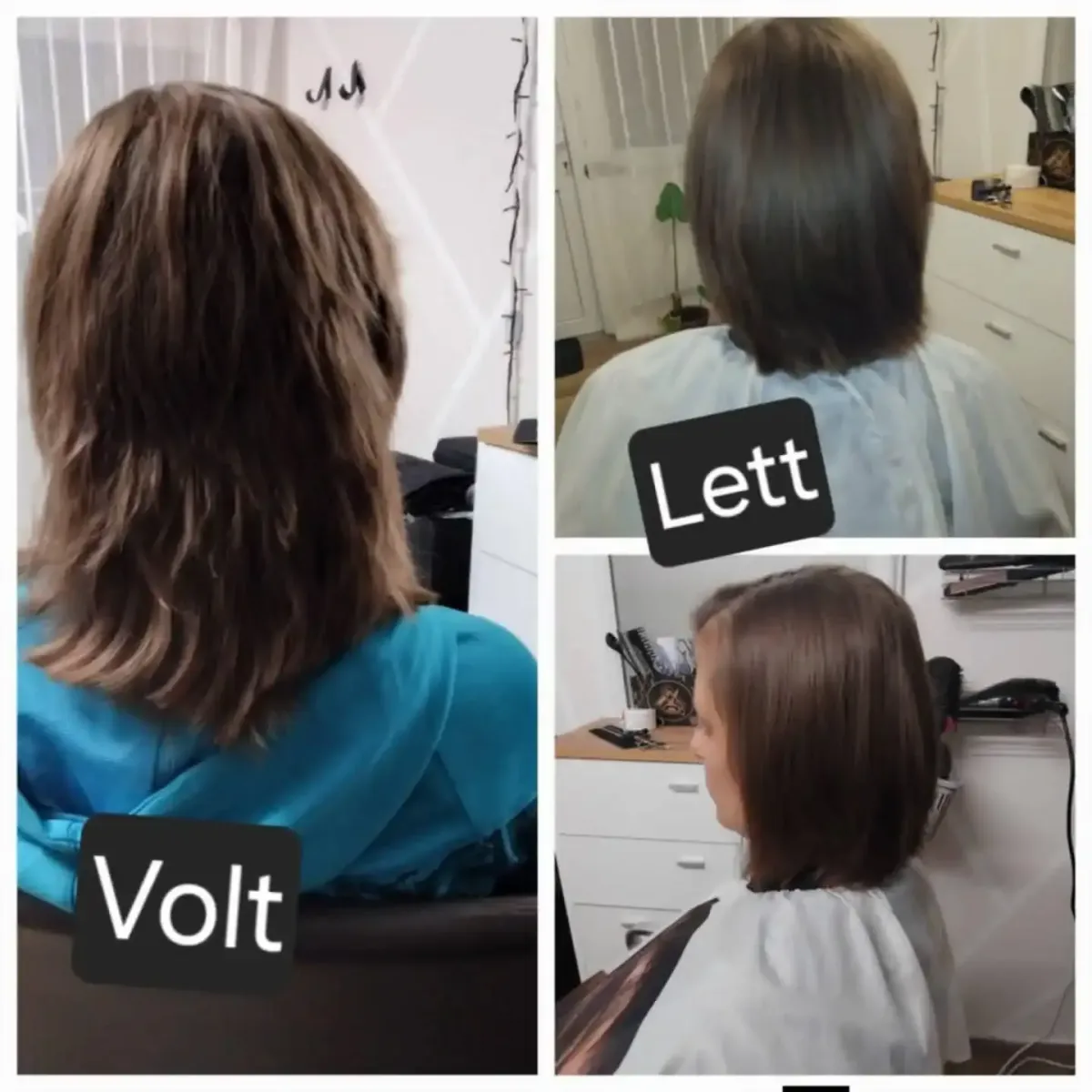 Hajátalakítás előtte-utána, Rose Gold Fodrász Szalon, Kompolt