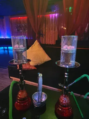 Guests enjoying hookah at Sky Cafe & Lounge.