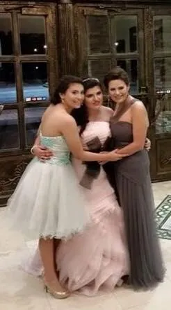 MJ Muñoz with her two daughters at the youngest daughter’s quinceañera — both choreographed by Micah