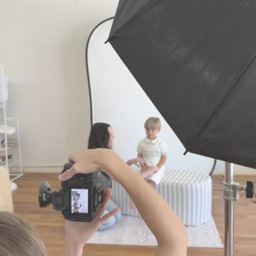 White backdrop for heirloom portraits