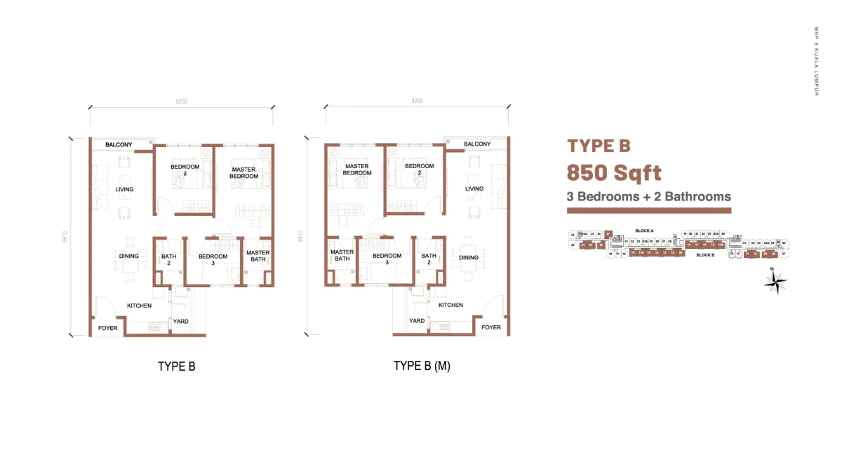 MHP 3 LAYOUT PLANS TYPE B