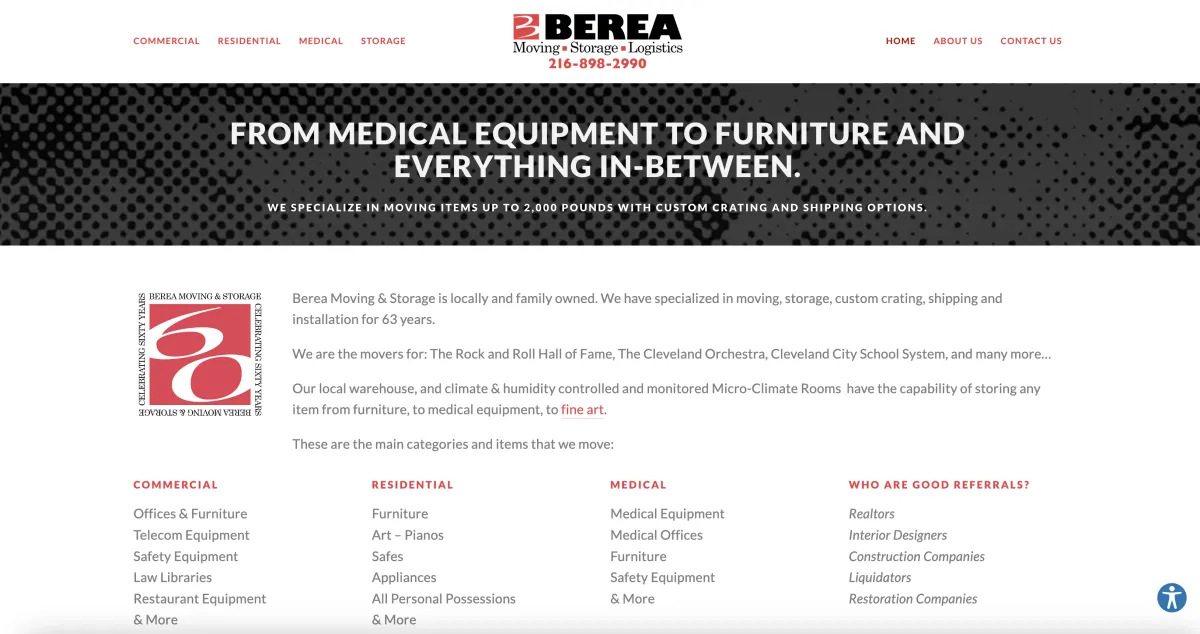 Berea Moving and storage official web site