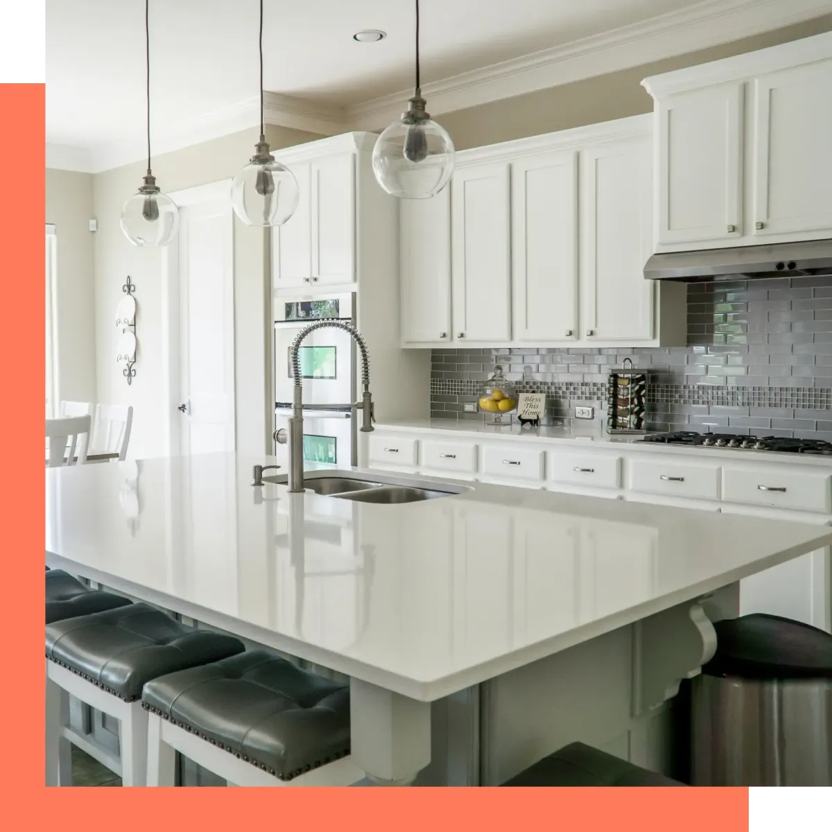 Cabinet Refinishing Quincy, MA Including Interior Painting In Kitchen