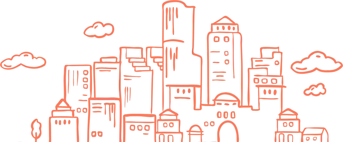 Line Art Graphic of the Boston Skyline