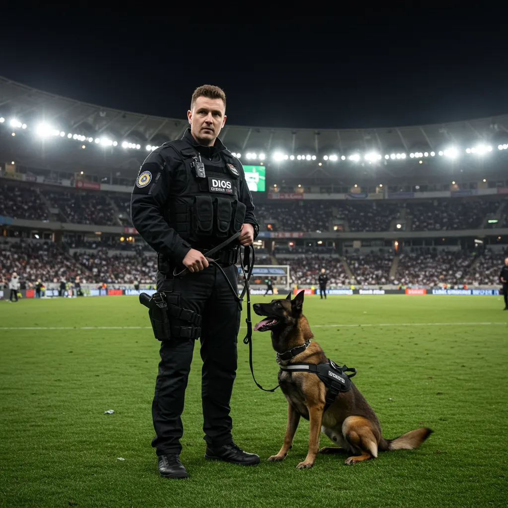 dog on concrete stairs