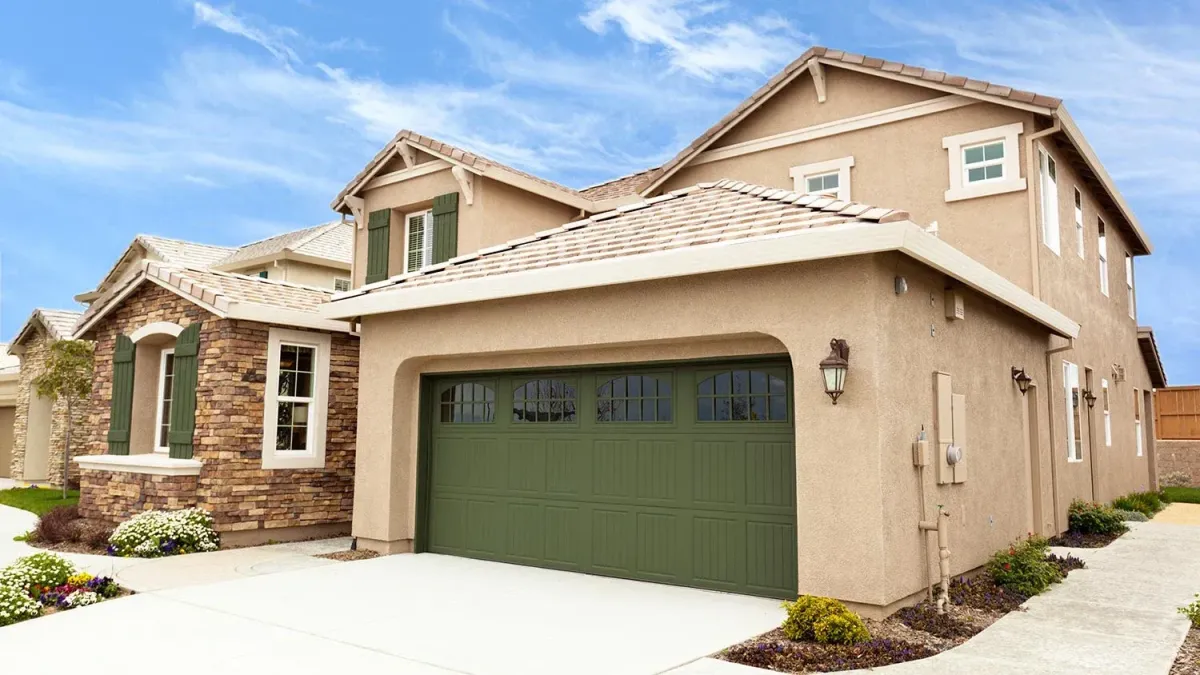 Modern Utah home featuring stucco, stone, and siding work completed by AMG Construction & Landscaping in Kearns, Utah