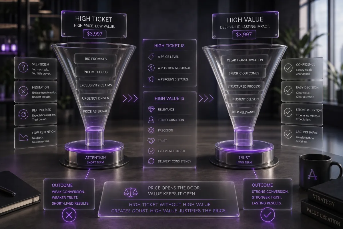 High Ticket vs High Value: Why Funnels Fail When These Are Confused