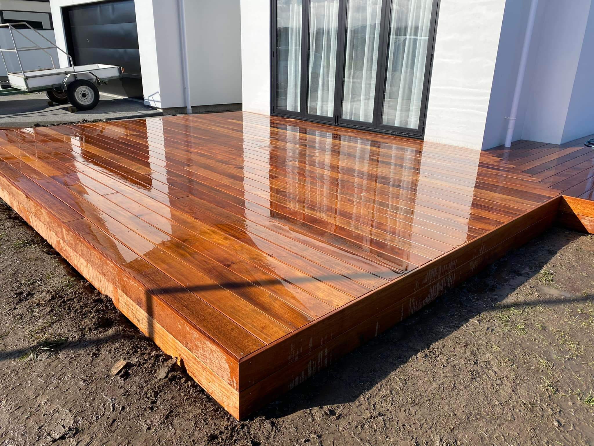new timber deck installation Masterton builders outdoor living