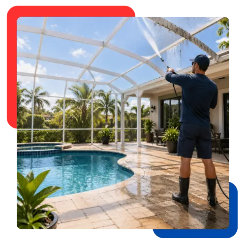 Pool & Screen Enclosure Power Wash