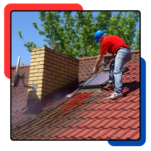 Clean home roof after roof washing service in Davie, FL