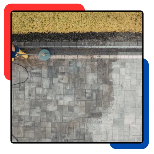 Clean driveway surface after pressure washing service in Davie, FL