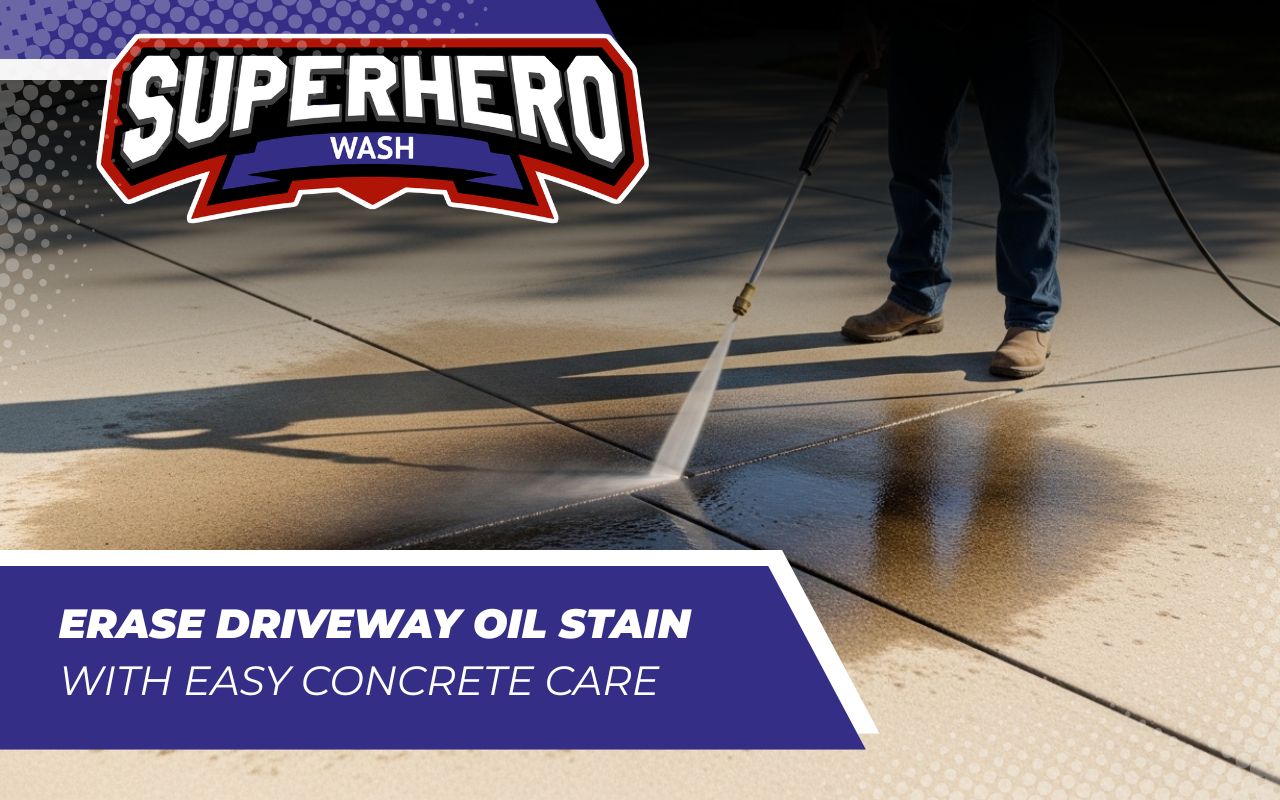 Erase Driveway Oil Stain With Easy Concrete Care