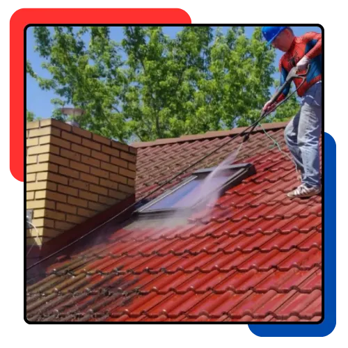 Clean home roof after roof washing service in Davie, FL