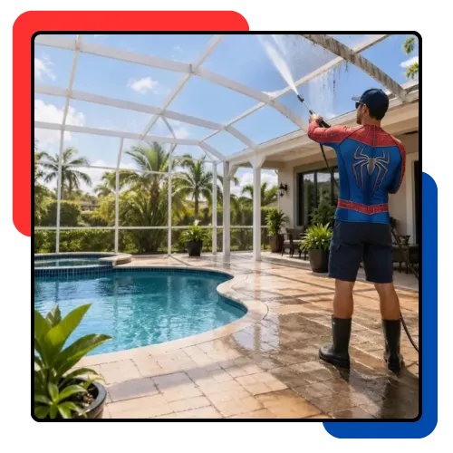 Pool & Screen Enclosure Power Wash
