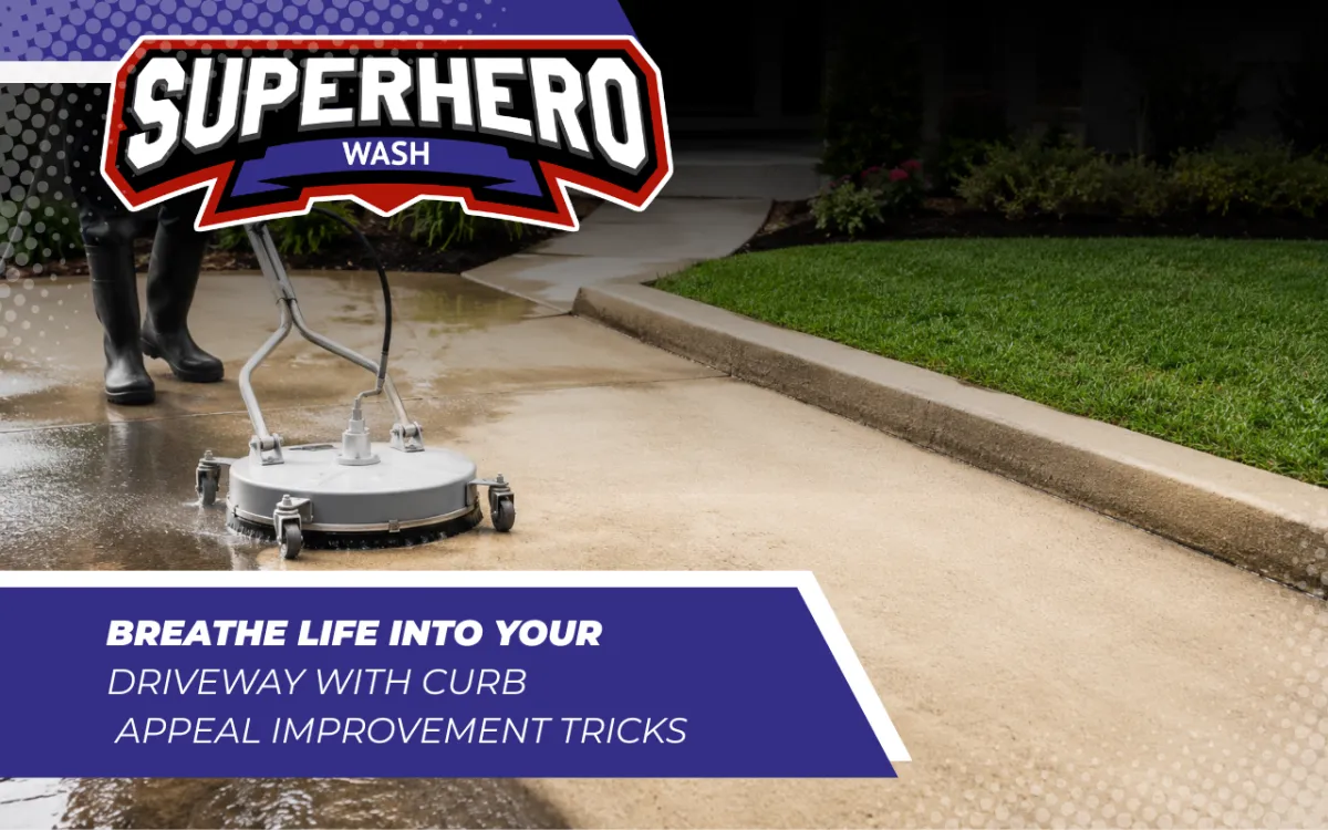  Driveway curb appeal improvement through careful surface cleaning