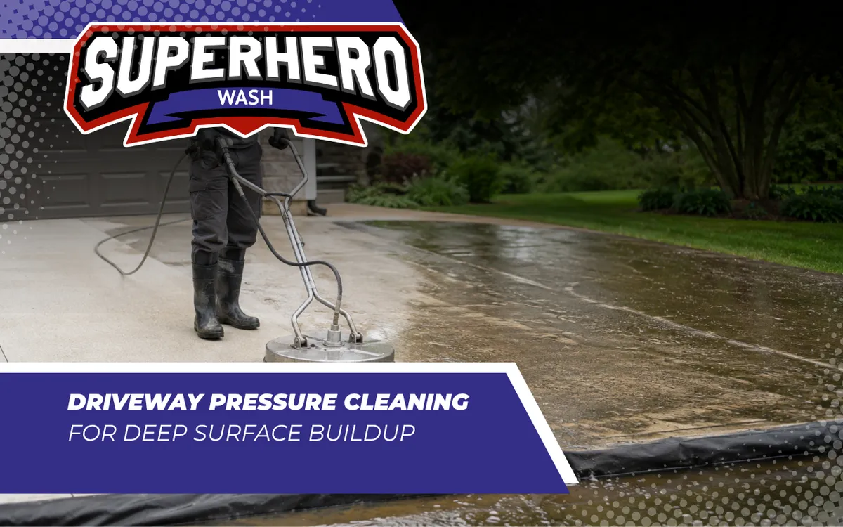Driveway Pressure Cleaning for Deep Surface Buildup