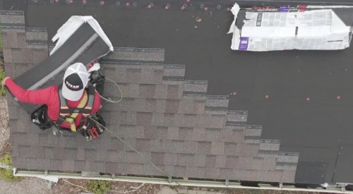 Asphalt shingle roof installation by Twin Bridge Roofing using manufacturer-approved materials