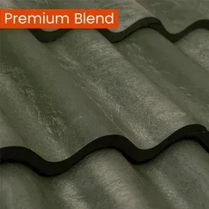 Brava Spanish Barrel Tile Composite Shingles in Pine Green