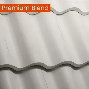 Brava Spanish Barrel Tile Composite Shingles in White Spanish Barrel