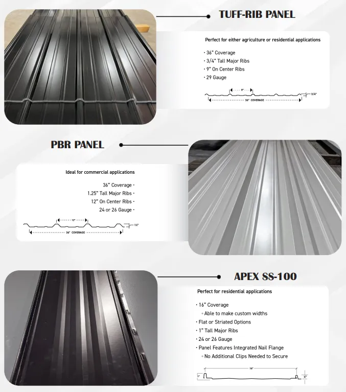 Apex Metal Roofing Styles