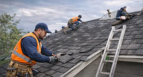 Roof repair work performed by licensed Twin Bridge Roofing technicians for long-term durability