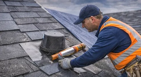Replacement of roof flashing and critical roofing components for leak prevention