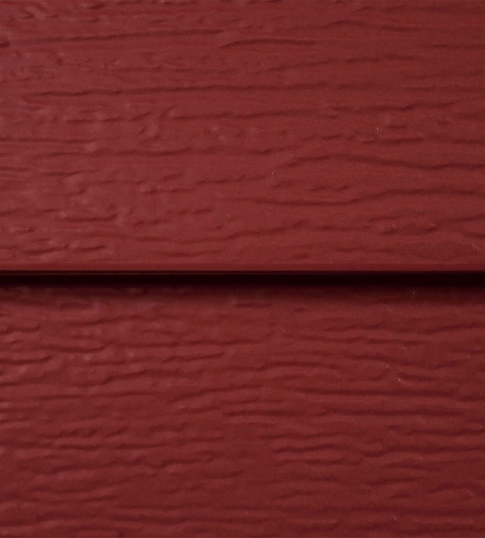 Quality Edge Trucedar steel Siding in Cottage Red