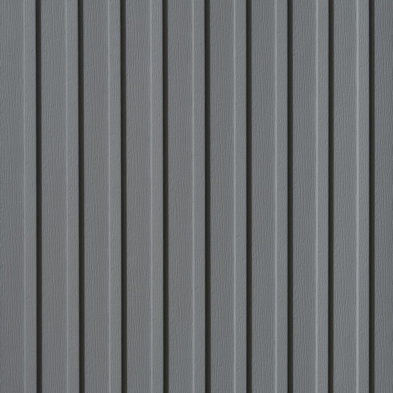 Quality Edge Trucedar steel Board & Batten Siding in Gray Dusk