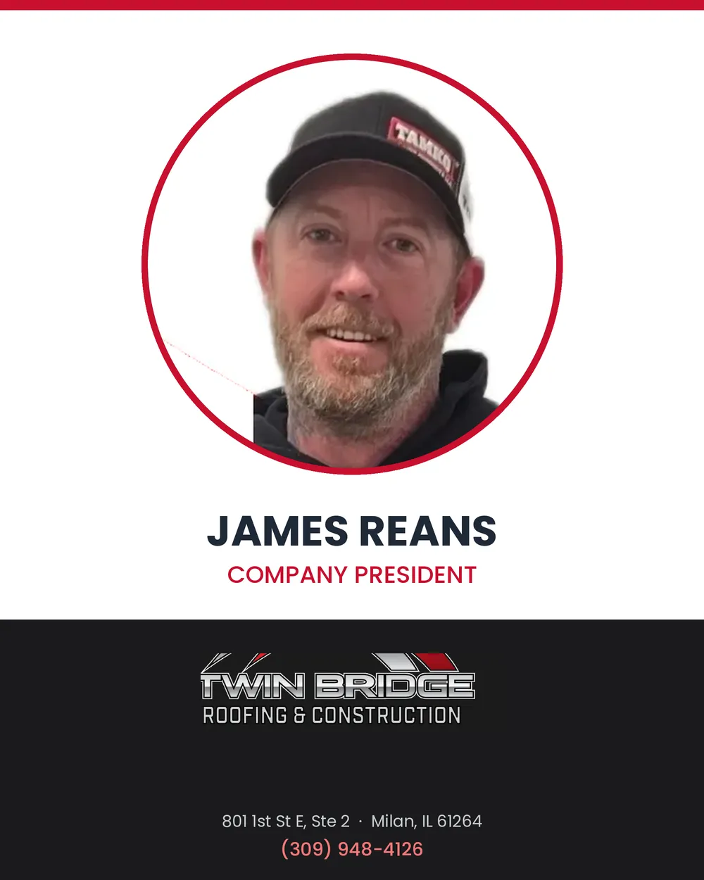 Twin Bridge Roofing Owner James Reans