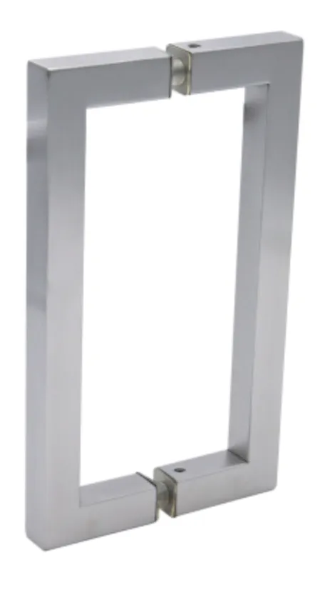 square style pull handle brushed nickel