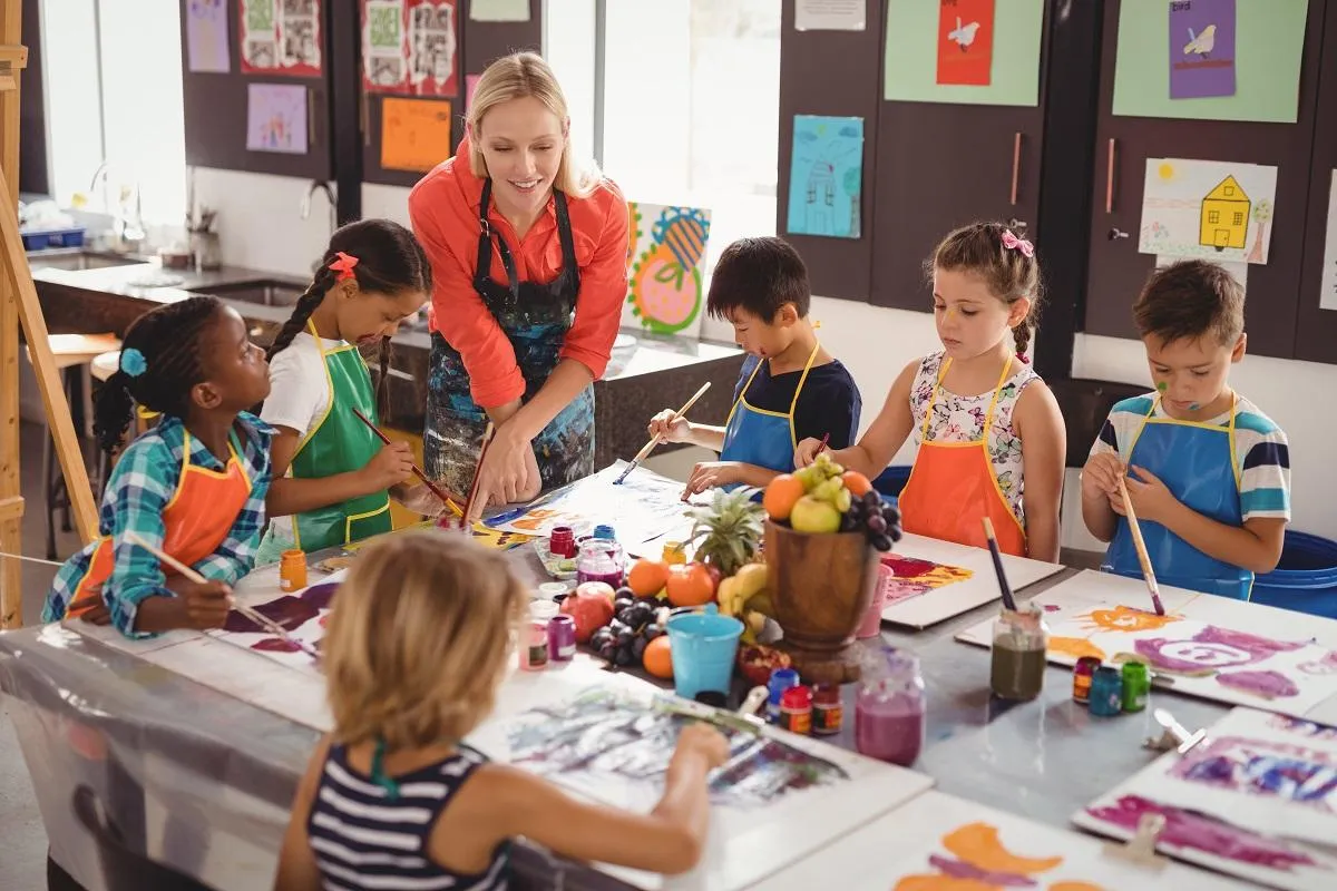 Kids learning at preschool