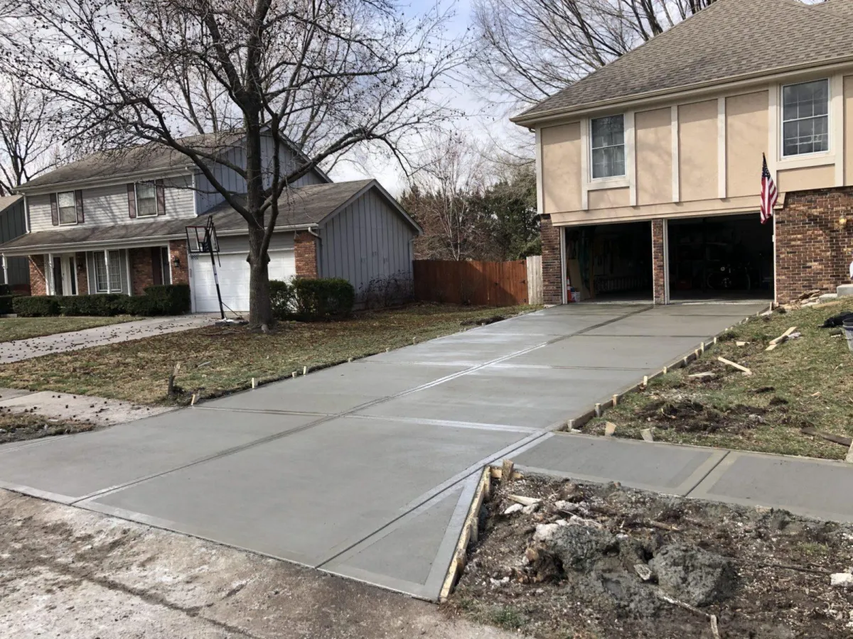 Akron Concrete builds and installs Driveway
