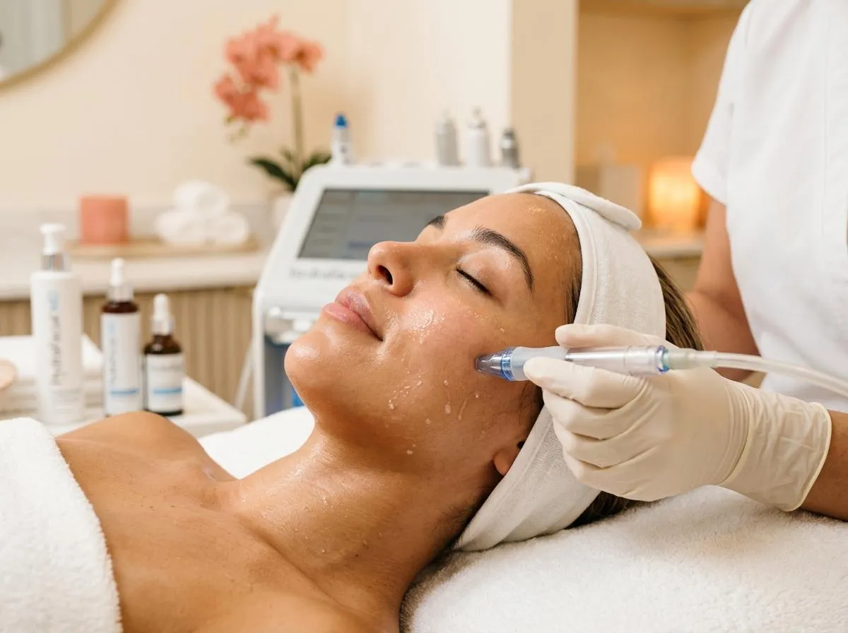 Soft focus macro beauty image illustrating routine skin care