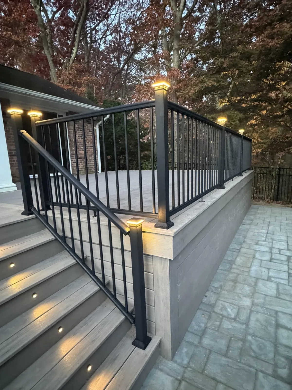 custom brown wood deck