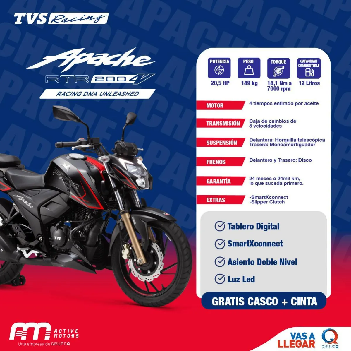 TVS Offroad 300 with higher suspension, dual-purpose tires, and highlighted fork travel.