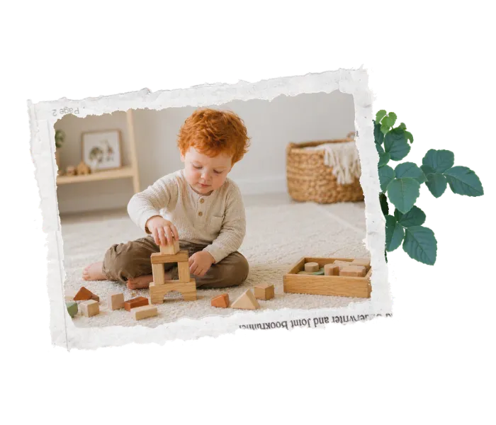 Young children exploring sensory toys at daycare