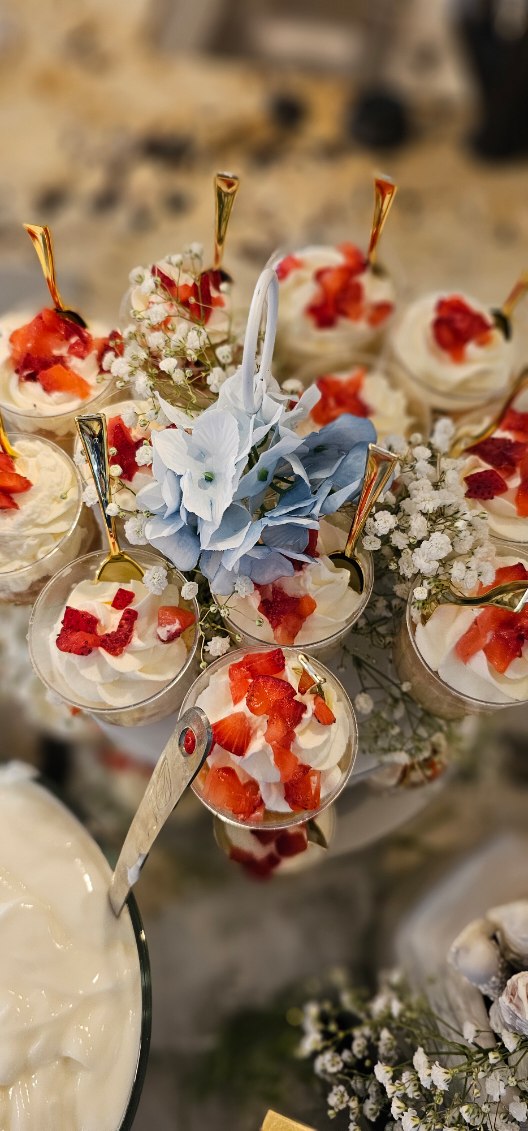 Specialty seasonal desserts and shooters.