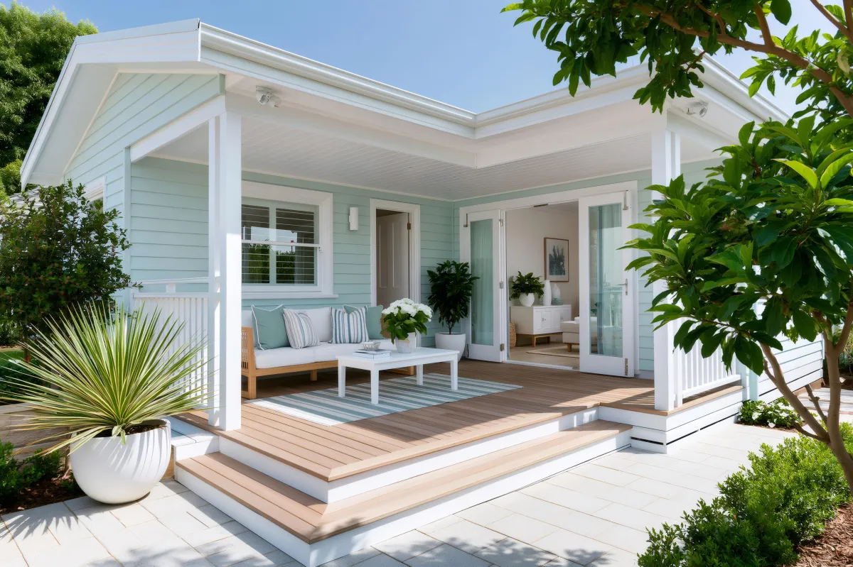 A tiny home renter exploring a community