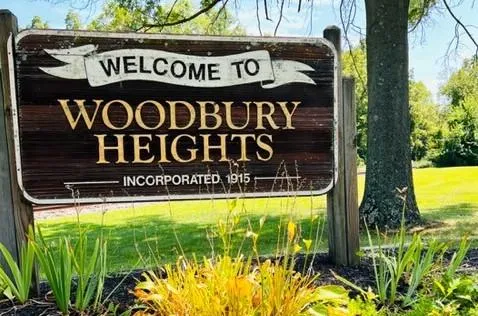 welcome sign for Woodbury Heights New Jersey