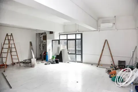 Modern interior build-out in progress – Minneapolis Commercial Interiors.