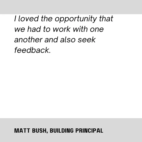 Magnify Learning PBL Project-Based Learning testimonial "I loved the opportunity that we had to work with one another and also seek feedback."