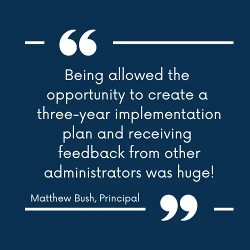 Magnify Learning Project Based Learning PBL Movement Conference Testimonial "Being allowed the opportunity to create a three-year implementation plan and receiving feedback from other administrators was huge!"