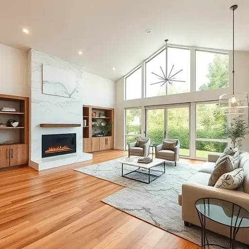 Home remodeling project in Rockville, MD featuring modern design elements and a beautifully finished interior space.