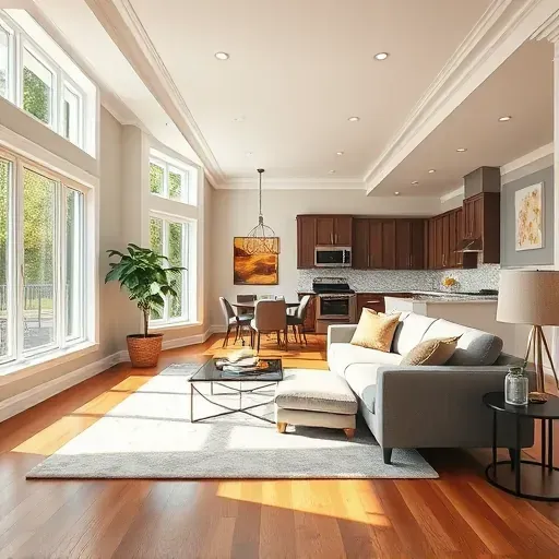 Complete home remodeling project in Rockville, MD showcasing modern design and stylish interiors with no people.